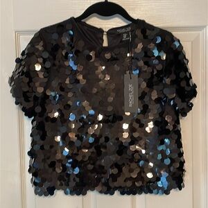 NWT Rachel Zoe Sequin Top